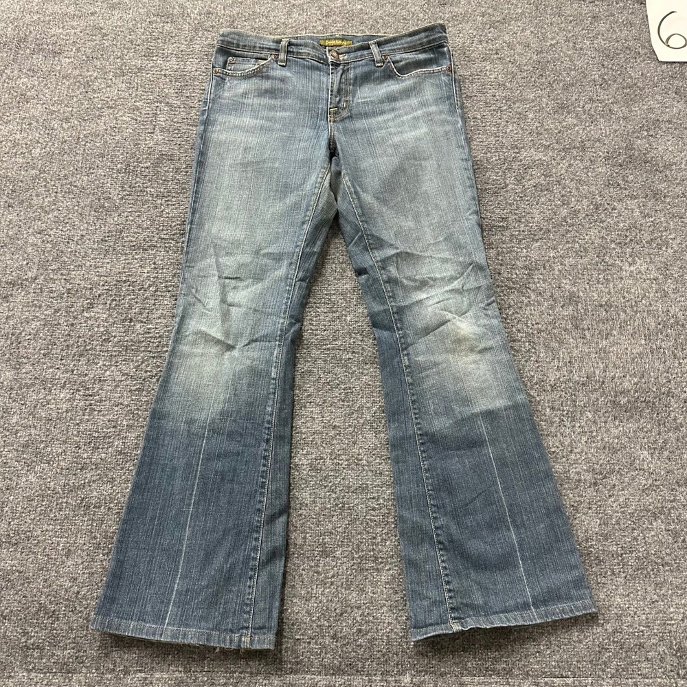 David Kahn Jeans Womens Size 30 Blue Flare Leg Stretch Denim Made in USA